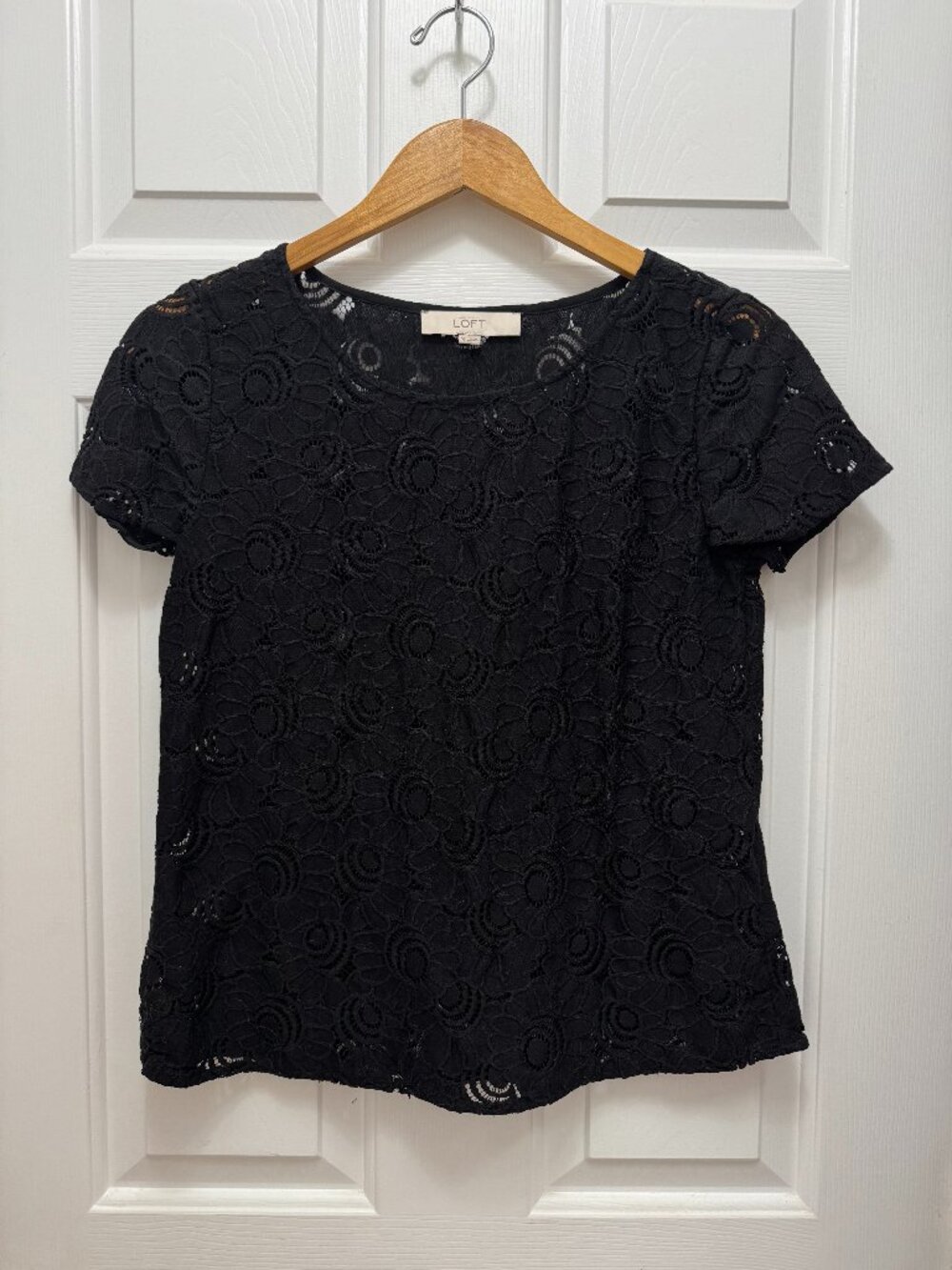 Loft Black Lace Top